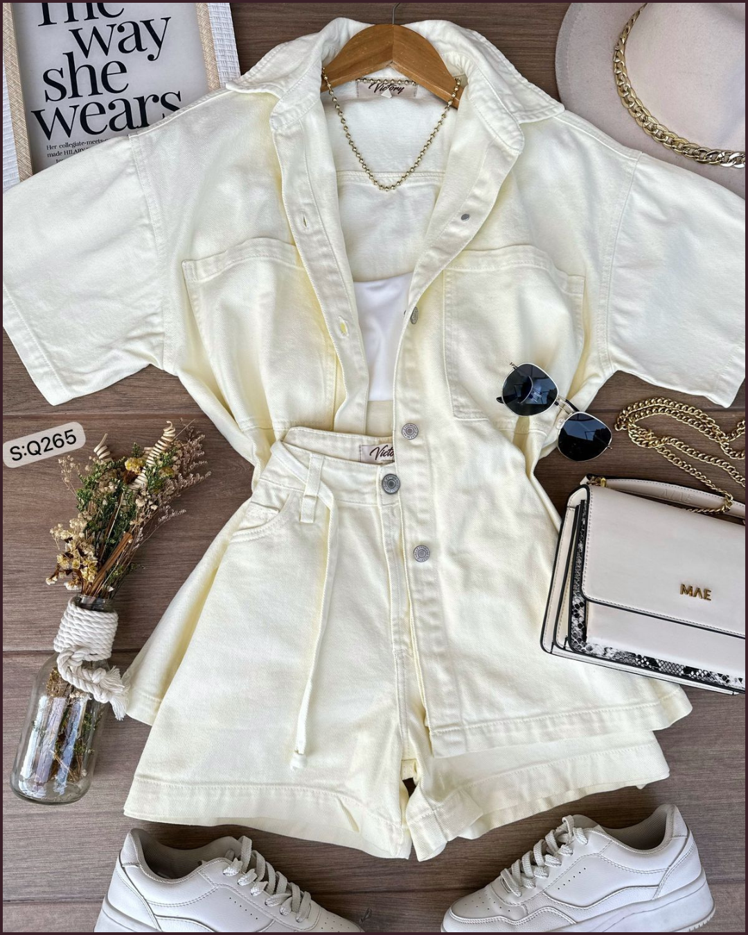 CONJUNTO CHAQUETA Y SHORT DENIM