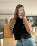 BLUSA SIN MANGAS CUELLO MAO