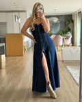VESTIDO LARGO DENIM
