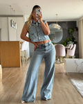 CONJUNTO CHALECO Y JEANS