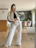 CONJUNTO CHAQUETA Y PANTALON LUNARES