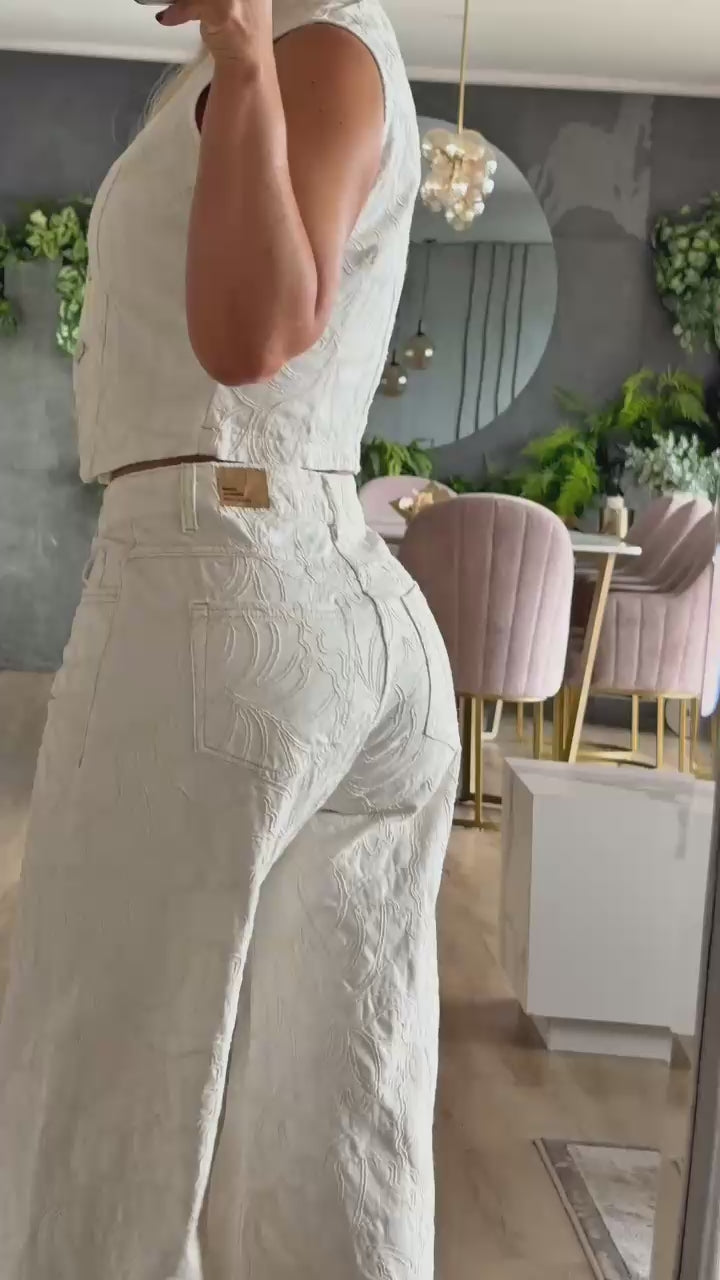 JEANS WIDE LEG BORDADO